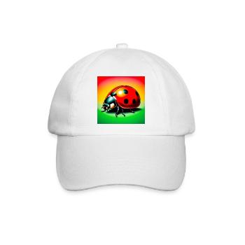 Marienkäfer - Baseballkappe - Weiß/Weiß - Vorne