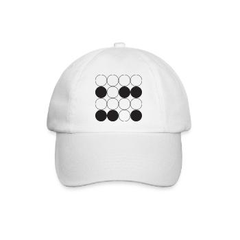 Kreisgitter-Design - Baseballkappe - Weiß/Weiß - Vorne