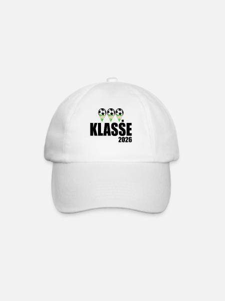 Fußball 3. Klasse 2026 - Baseballkappe - Weiß/Weiß