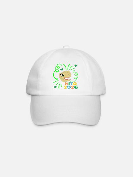 Dinosaurier Kita 2026 - Baseballkappe - Weiß/Weiß