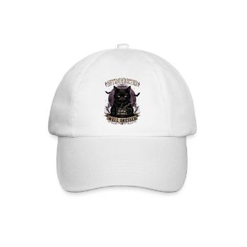 Introverted But Well Dressed Cat - Baseballkappe - Weiß/Weiß - Vorne