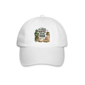 Pflanzen - Kaffee - Ruhe - Baseballkappe - Weiß/Weiß - Vorne