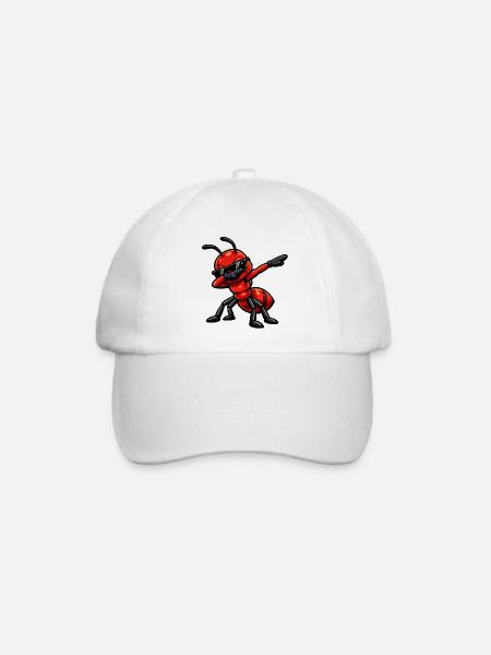 Dabbing Ameise - Baseballkappe - Weiß/Weiß