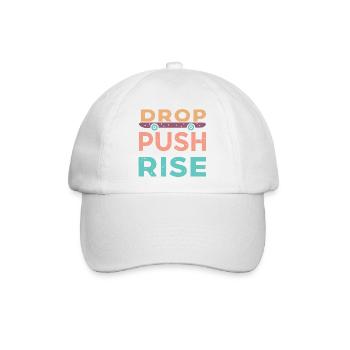 Drop Push Rise Skateboard - Baseballkappe - Weiß/Weiß - Vorne