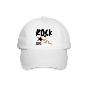Rock Star - Baseballkappe - Weiß/Weiß - Vorne