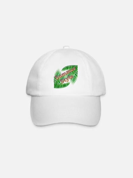 Summer Style mit Palmen - Baseballkappe - Weiß/Weiß