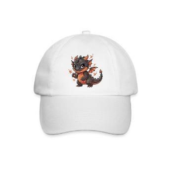 Lava Drache Kuschelheld - Baseballkappe - Weiß/Weiß - Vorne