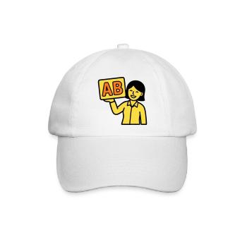 Lehrerin Grundschule ABC Vektor - Baseballkappe - Weiß/Weiß - Vorne