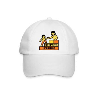 Steps to Learning Schule Logo - Baseballkappe - Weiß/Weiß - Vorne