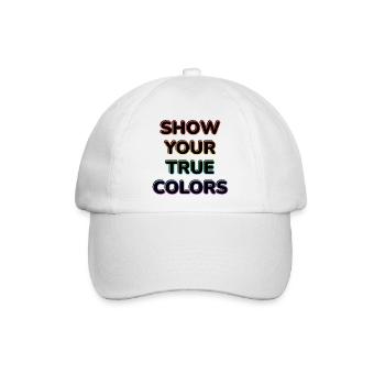 Zeig deine wahren Farben LGBT-Stolz - Baseballkappe - Weiß/Weiß - Vorne