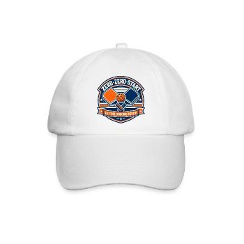 Zero-Zero-Start Trinkbadge - Baseballkappe - Weiß/Weiß - Vorne