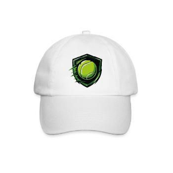 Tennis-Schild im Dynamik-Stil - Baseballkappe - Weiß/Weiß - Vorne