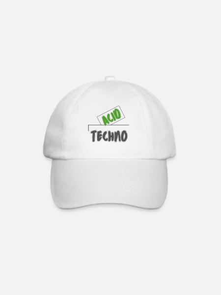 Acid Techno - Baseballkappe - Weiß/Weiß