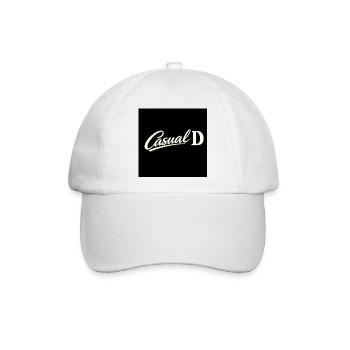 Casual D Vintage Schrift - Baseballkappe - Weiß/Weiß - Vorne