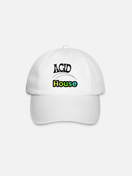 Acid House - Baseballkappe - Weiß/Weiß