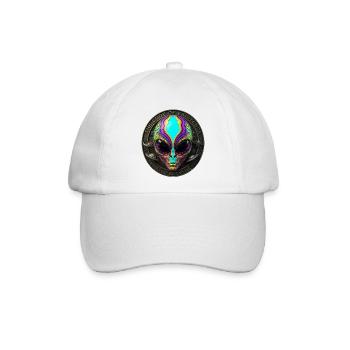 The Code of Existence Alien Sci-Fi Art - Baseballkappe - Weiß/Weiß - Vorne