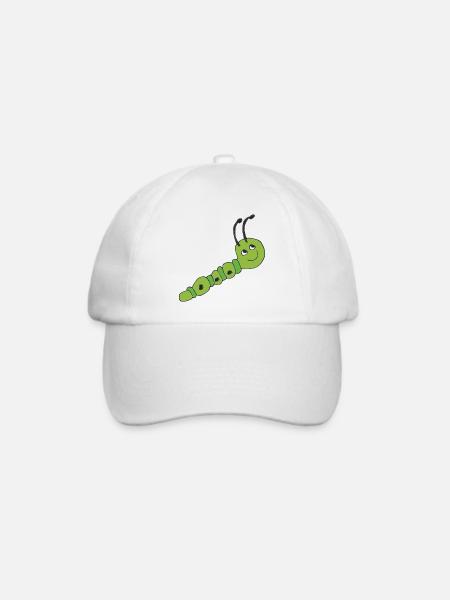 raupe - Baseballkappe - Weiß/Weiß