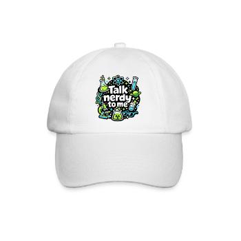 Talk Nerdy to Me Design - Baseballkappe - Weiß/Weiß - Vorne