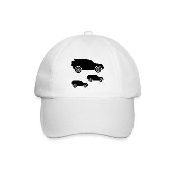Autos - Baseballkappe - Weiß/Weiß - Vorne