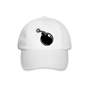 Bombe Symbol - Baseballkappe - Weiß/Weiß - Vorne