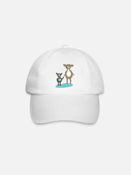 Lama Einschulung - Baseballkappe - Weiß/Weiß