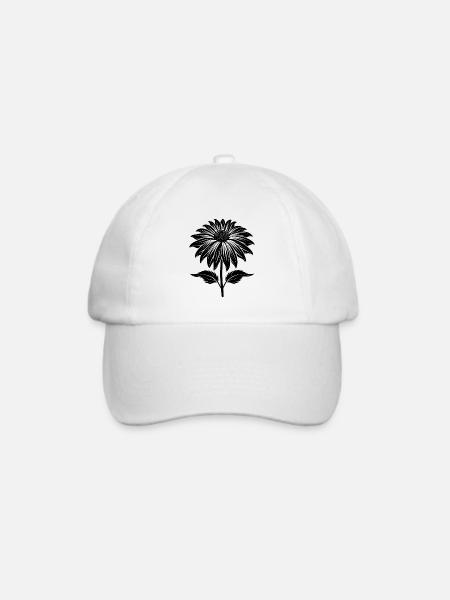 Echinacea - Baseballkappe - Weiß/Weiß