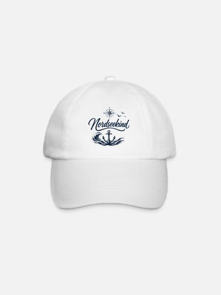 Nordseekind | Meeresliebe - Baseballkappe - Weiß/Weiß