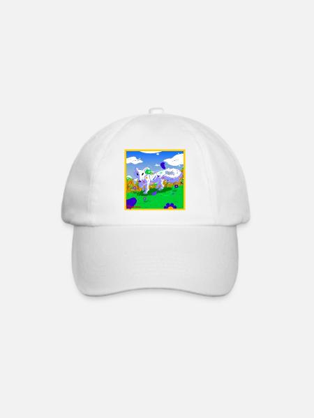 loup_blanc - Baseballkappe - Weiß/Weiß