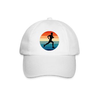 Geschenkidee für einen Running mit Running - Baseballkappe - Weiß/Weiß - Vorne