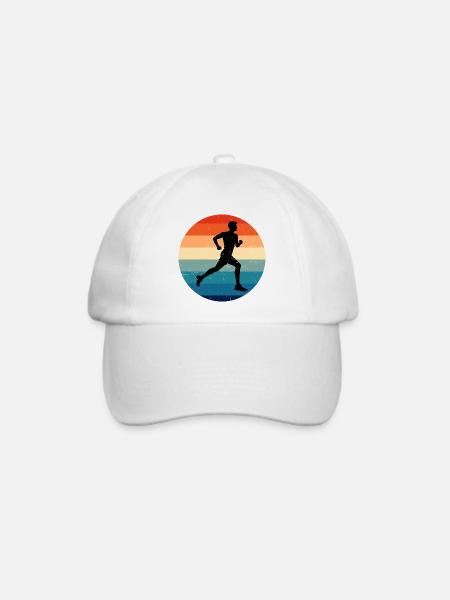 Geschenkidee für einen Running mit Running - Baseballkappe - Weiß/Weiß