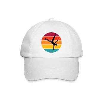 Breakdance Geschenkidee für eine Hip-Hop-Tänzerin - Baseballkappe - Weiß/Weiß - Vorne