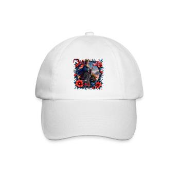 Florale Patriotische Königin - Baseballkappe - Weiß/Weiß - Vorne