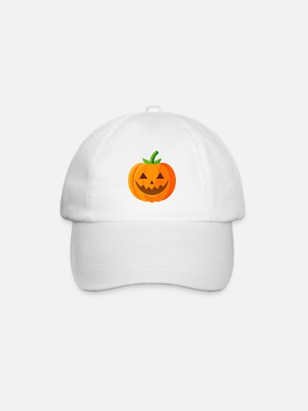 Halloween-Kürbis - Baseballkappe - Weiß/Weiß