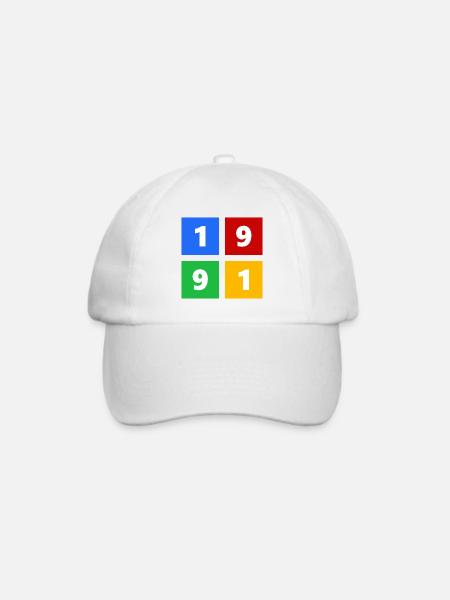 1991 - Baseballkappe - Weiß/Weiß
