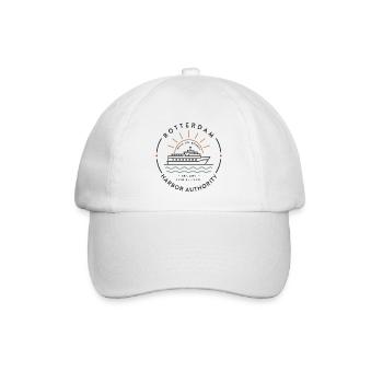 Rotterdam Harbor Authority Vintage Maritime Abzeichen - Baseballkappe - Weiß/Weiß - Vorne