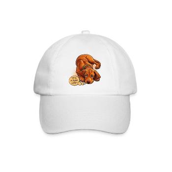 Es ist ein raues Leben – Lustiger Vizsla-Hund - Baseballkappe - Weiß/Weiß - Vorne