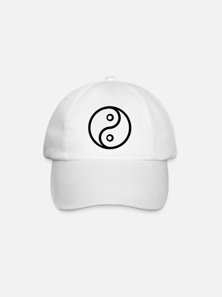 Ying Yang - Baseballkappe - Weiß/Weiß