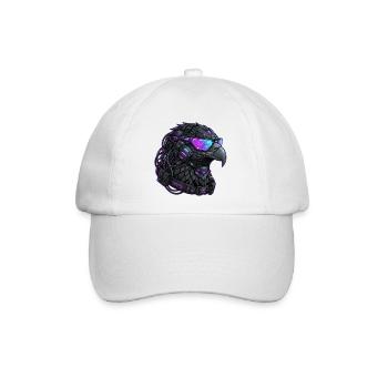 Cyberpunk Adler Streetwear Mech - Baseballkappe - Weiß/Weiß - Vorne