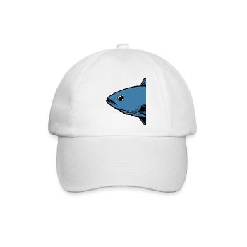 Kabeljau Fisch Angeln Hobby Geschenkidee  - Baseballkappe - Weiß/Weiß - Vorne