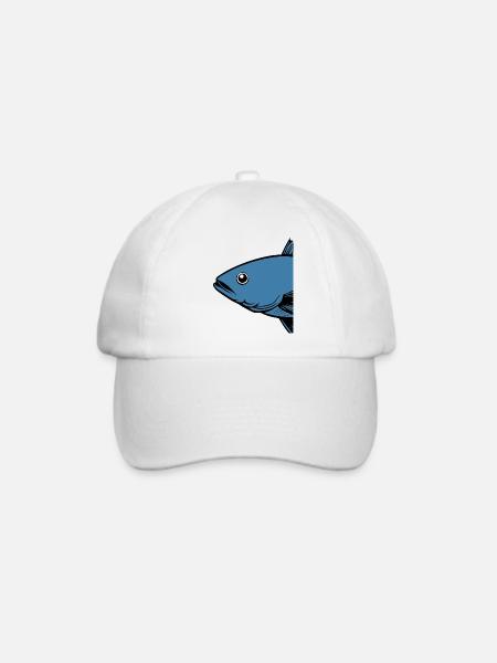 Kabeljau Fisch Angeln Hobby Geschenkidee  - Baseballkappe - Weiß/Weiß