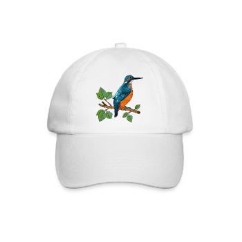 Bunter Vogel - Baseballkappe - Weiß/Weiß - Vorne