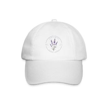Lavendel - Baseballkappe - Weiß/Weiß - Vorne