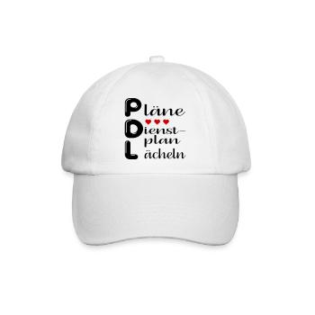 Pflegedienstleitung Pläne - Baseballkappe - Weiß/Weiß - Vorne