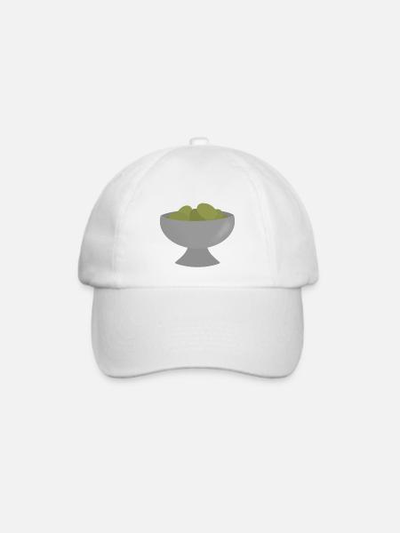 Olive Bowl Minimalist - Baseballkappe - Weiß/Weiß