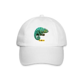 Chamäleon Türkis Smaragd Tella Terra - Baseballkappe - Weiß/Weiß - Vorne