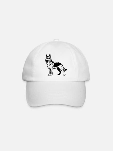Deutscher Schäferhund - Baseballkappe - Weiß/Weiß