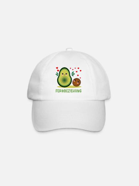 Fernbeziehung Liebe Avocado - Baseballkappe - Weiß/Weiß
