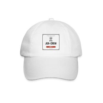Die JGA-Crew – Support Bräutigam - Baseballkappe - Weiß/Weiß - Vorne