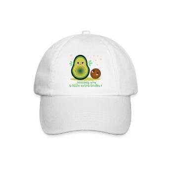 Dich vermissen – Avocado-Beziehung - Baseballkappe - Weiß/Weiß - Vorne