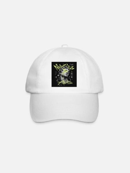 Neon Splatter Skulptur - Baseballkappe - Weiß/Weiß
